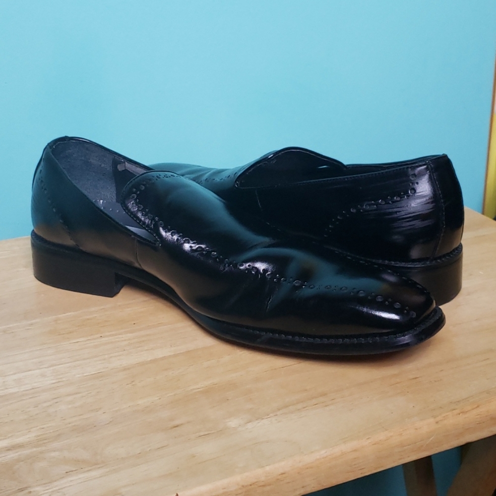 Pierre Cardin Julio Black Slip-On Dress Shoes